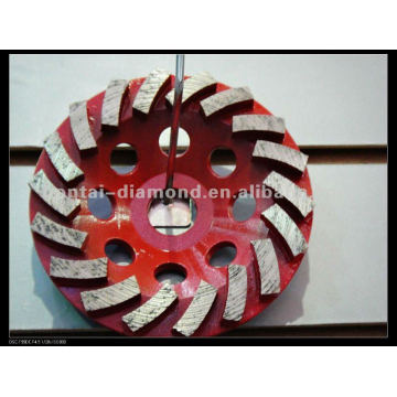 Turbo diamond grinding cup wheel